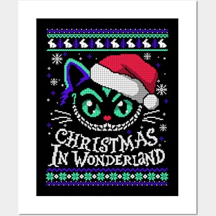 Christmas in wonderland ugly christmas sweater Posters and Art